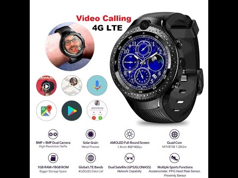 SmartWatch 4G LTE Sim Card/GPS/GLONASS/16 GB 5.0MP+5.0MP Dual Camera