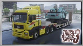 Truck of Europe 3 | Vận Chuyển Máy Xúc Về Nhà Vào Ngày Mưa screenshot 5