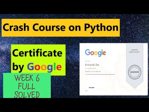 Crash Course On Python Final Project :Word Cloud Weak 6- | Google IT Automation with Python || 2020