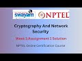Cryptography & Network Security Week 1 Answers 2025 | NPTEL April Edition 🔐