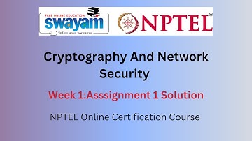 Cryptography And Network Security | Week 1 Answers 2025(April) | NPTEL 2025 ||