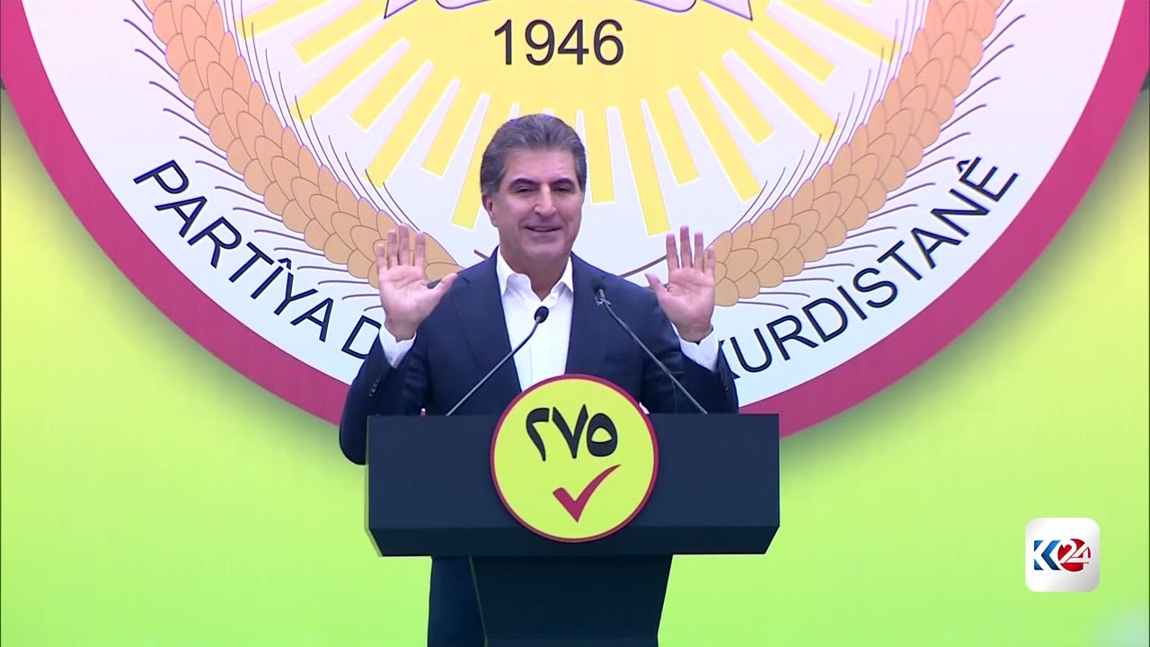 گوتاری نێچیرڤان بارزانی لە ئاهەنگی بانگەشەی پارتی لە شێخان