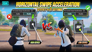 LAG Devices HORIZONTAL Swipe Acceleration Enable or Disable in BGMI PUBGm | Low device/High device