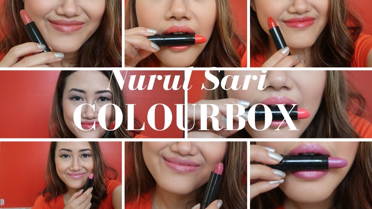 Colourbox Oriflame Lipstick Review Swatches Bahasa Nurul
