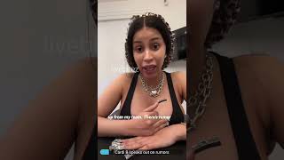 Cardi B says Bia put out a rumor about her cheating on offset #cardib #bia #offset