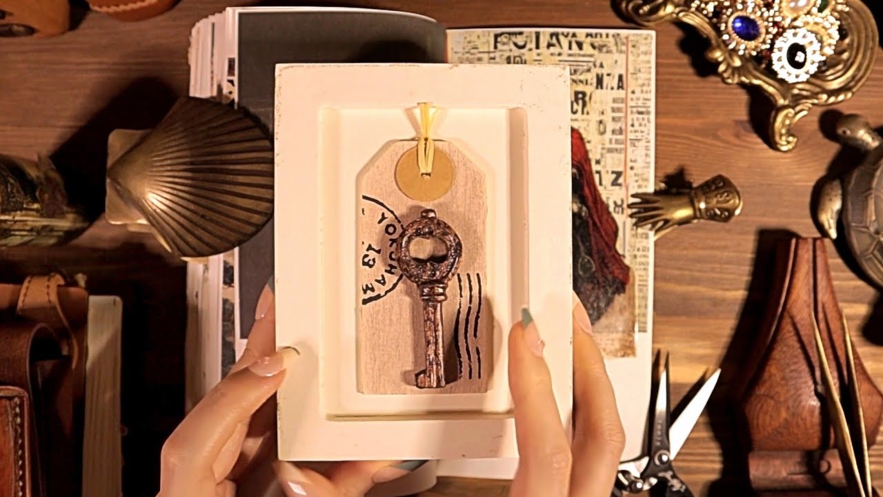 다꾸 ASMR Immersive Journaling🕯1h 집중되는 빈티지 다이어리 꾸미기 Relaxing Sounds | hwaufranc 