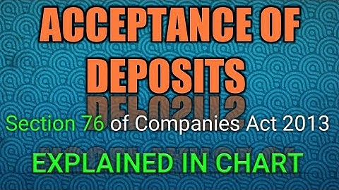 Acceptance of Deposits (SECTION 76 of Companies Act 2013) - CA INTER / IPCC