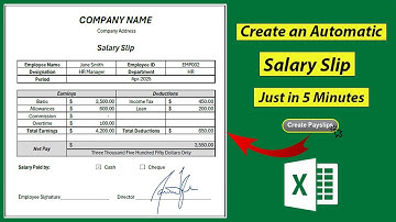 Make a Salary Slip in Excel | Automated Payslips in Minutes | Payslip Template