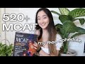 How I Scored 520+ on the MCAT | My Study Schedule & Templates