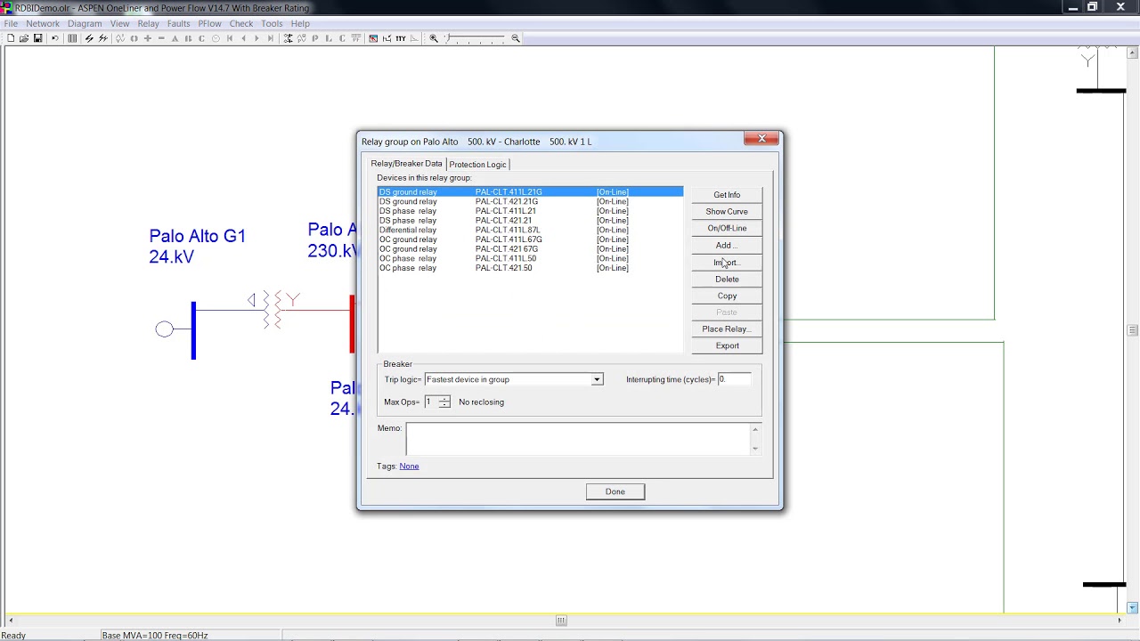ASPEN tutorial: Import relay from setting files - YouTube