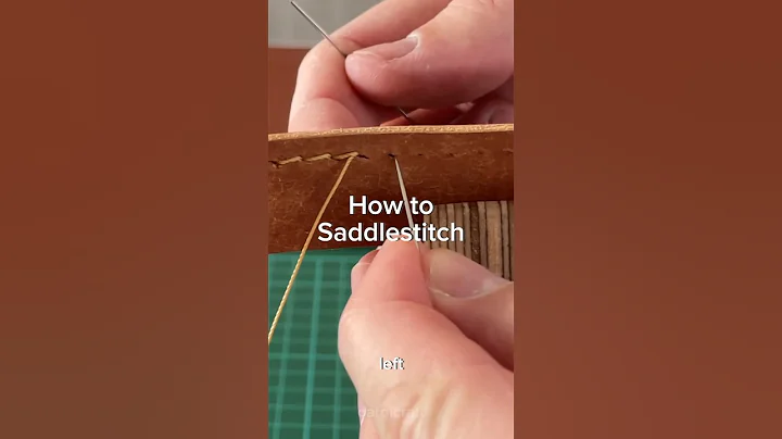 Tutorial - how to Saddlestitch Part 2 #howto #saddlestitch #diy #leather #asmr