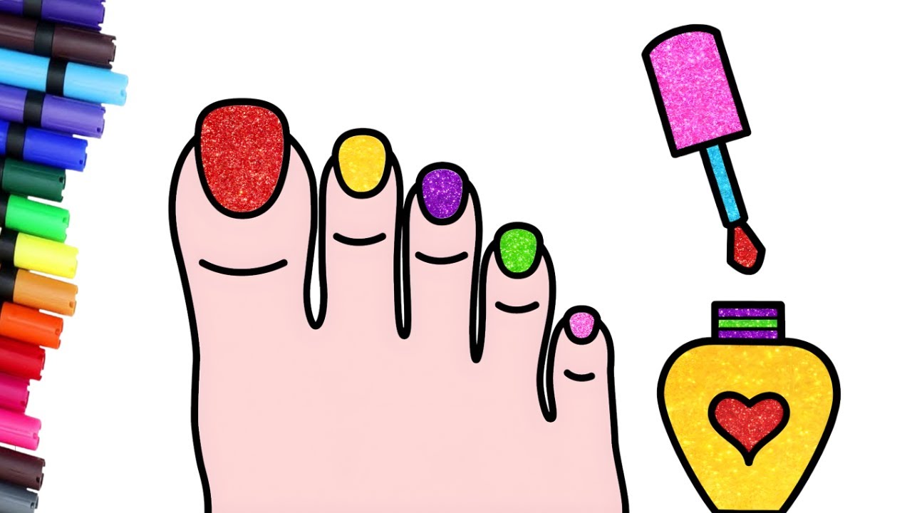 ✏️ Как рисовать и красить ногти детям | Пошаговое рисование для начинающих | Чики Дудл