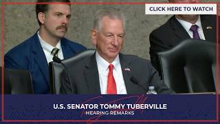Senator Tuberville Receives Space Command Update at Senate Hearing