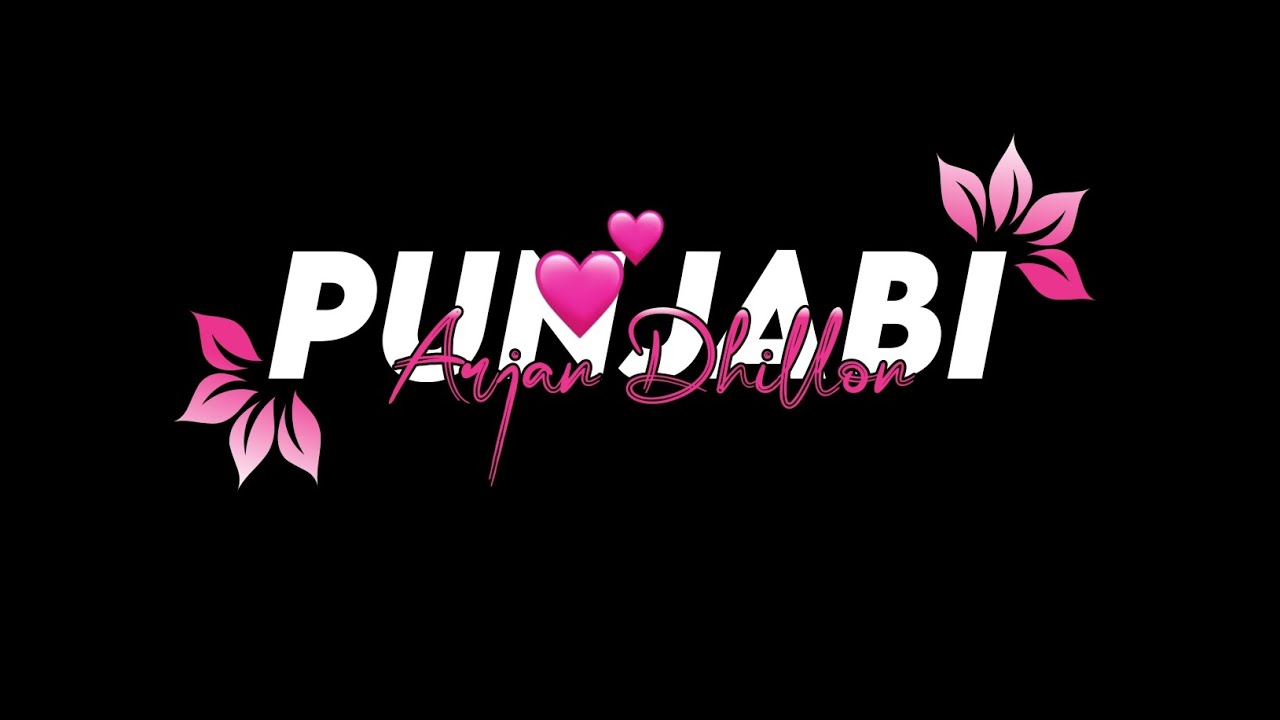 Punjabi | Arjan Dhillon | Lyrics Video | Black Background | Harjot Creations