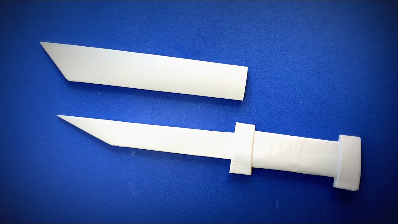 How to Make a Paper Knife with Sheath | Origami Knife | Origami Dagger |  Easy Origami ART - YouTube