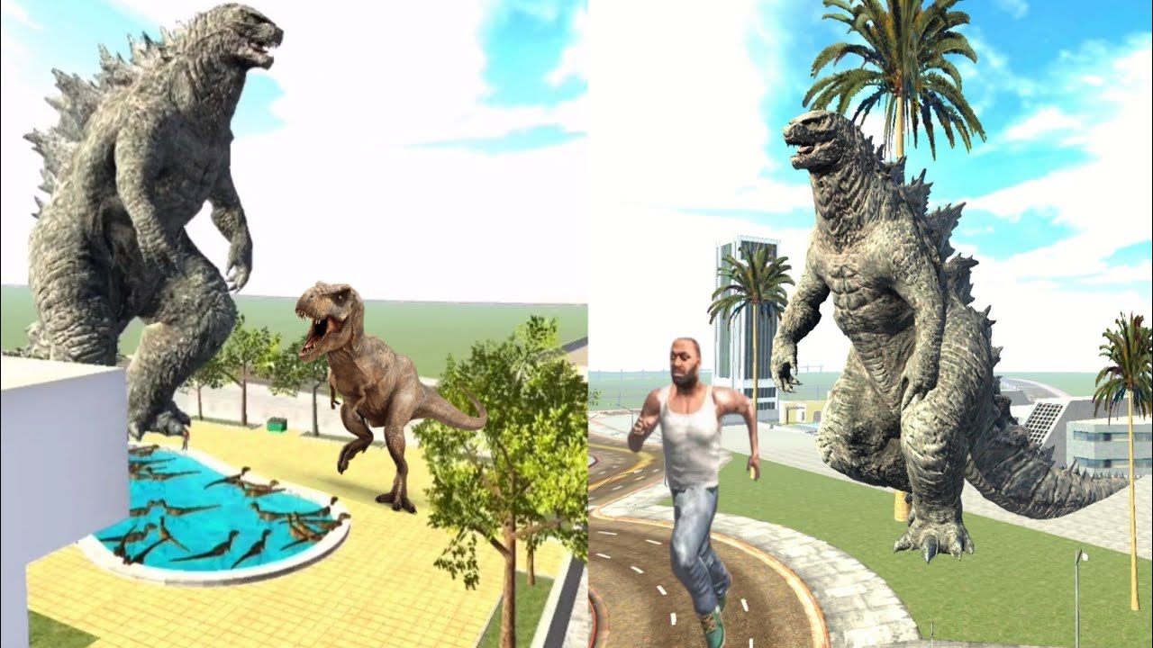 Godzilla Attacked My House | Franklin Vs Godzilla 🔥| Indian Bike Driving 3D | Indian Bike Game