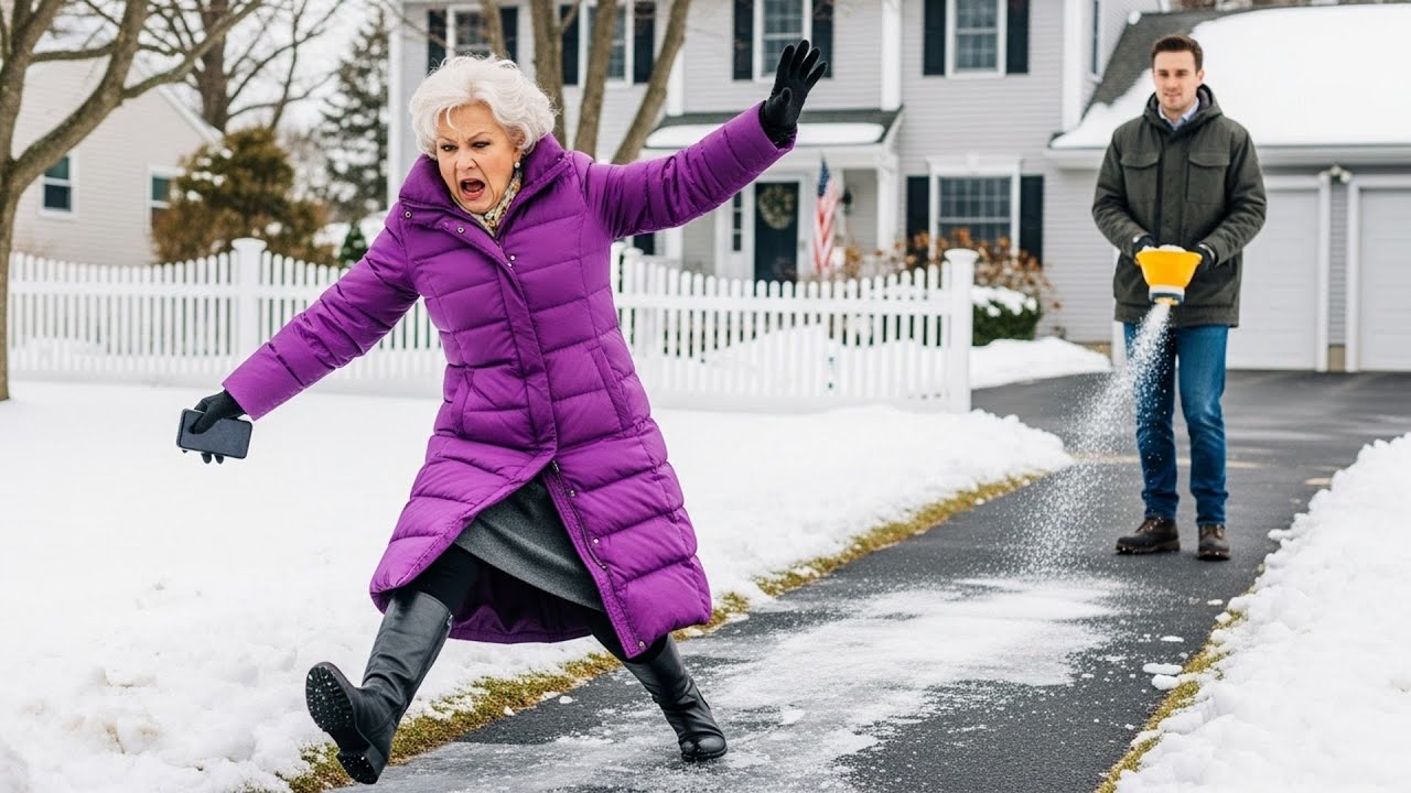 HOA Karen Demanded I Stop Salting My Driveway, Then Slipped and Fell On Her Own Icy Walkway