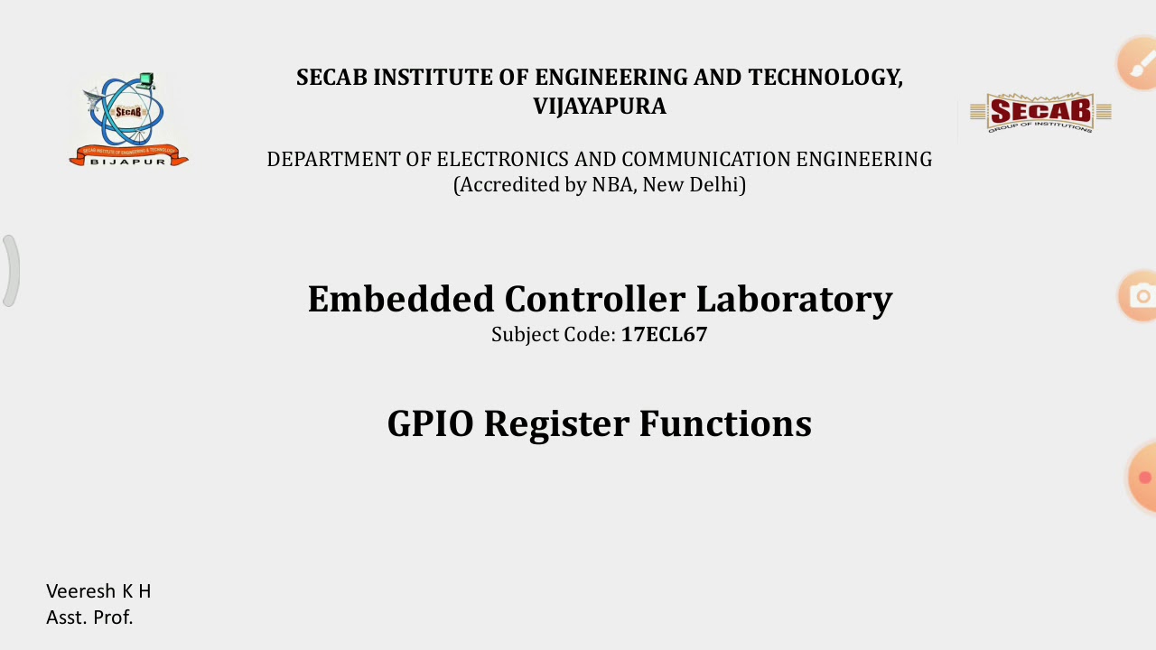 Embedded Controller Lab | 17ECL67 | ARM lab | LPC1768 | Veeresh H | Basics 1768| | 18ecl67
