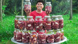 BEEF COOKED IN A GLASS JAR | Meat Cooking In A Glass Jar