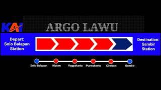 Announcement Departure Argo Lawu Train