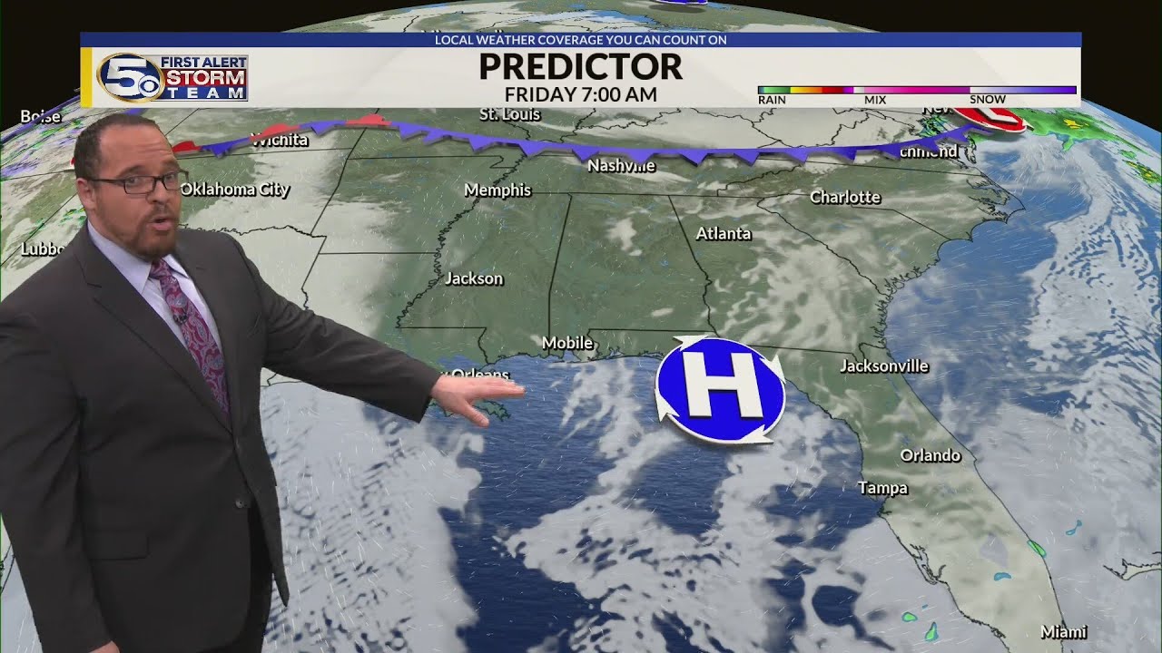 Clouds stick around tonight, Rain moving in this weekend - YouTube