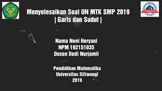 Menyelesaikan soal un smp 2019 |garis ...