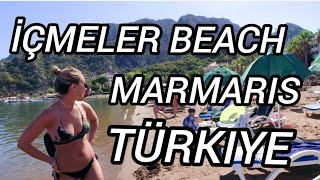 İçmeler🇹🇷 beach walking tour/İçmeler Marmaris Muğla Türkiye