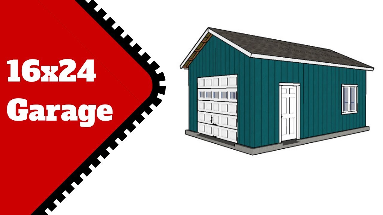 16x24 Detached Garage Plans - YouTube