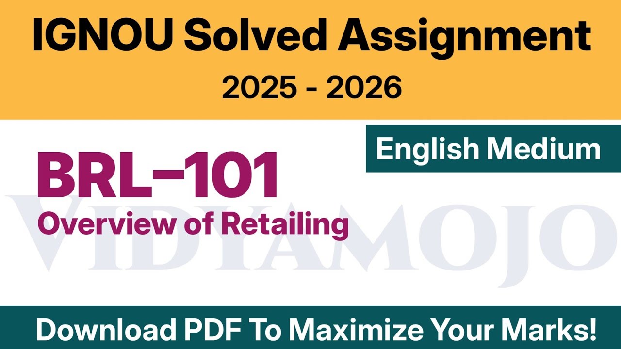 IGNOU BRL 101 Solved Assignment 2025-26 English Medium PDF Download | IGNOU BBA Assignment