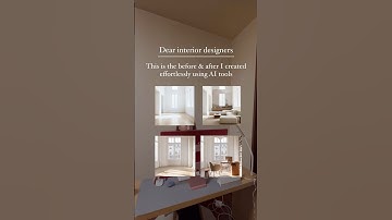 This is the before/after I created using AI tools #interiordesign #midjourney #aiindesign #interior