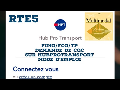 #RTE5 : Demande de CQC , découvrez la plateforme HUBPROTRANSPORT