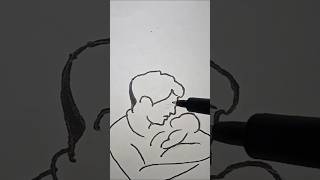 one like for papa❤️#fatherlove #happyfathersday #papamerijaan #art#drawing #lineart#dad#baapu