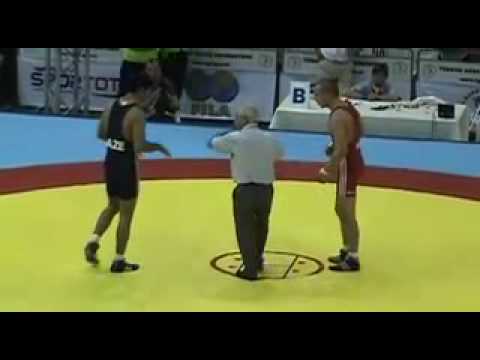 66 kg Greco-Roman bronze match Frank Stabler (GER)...