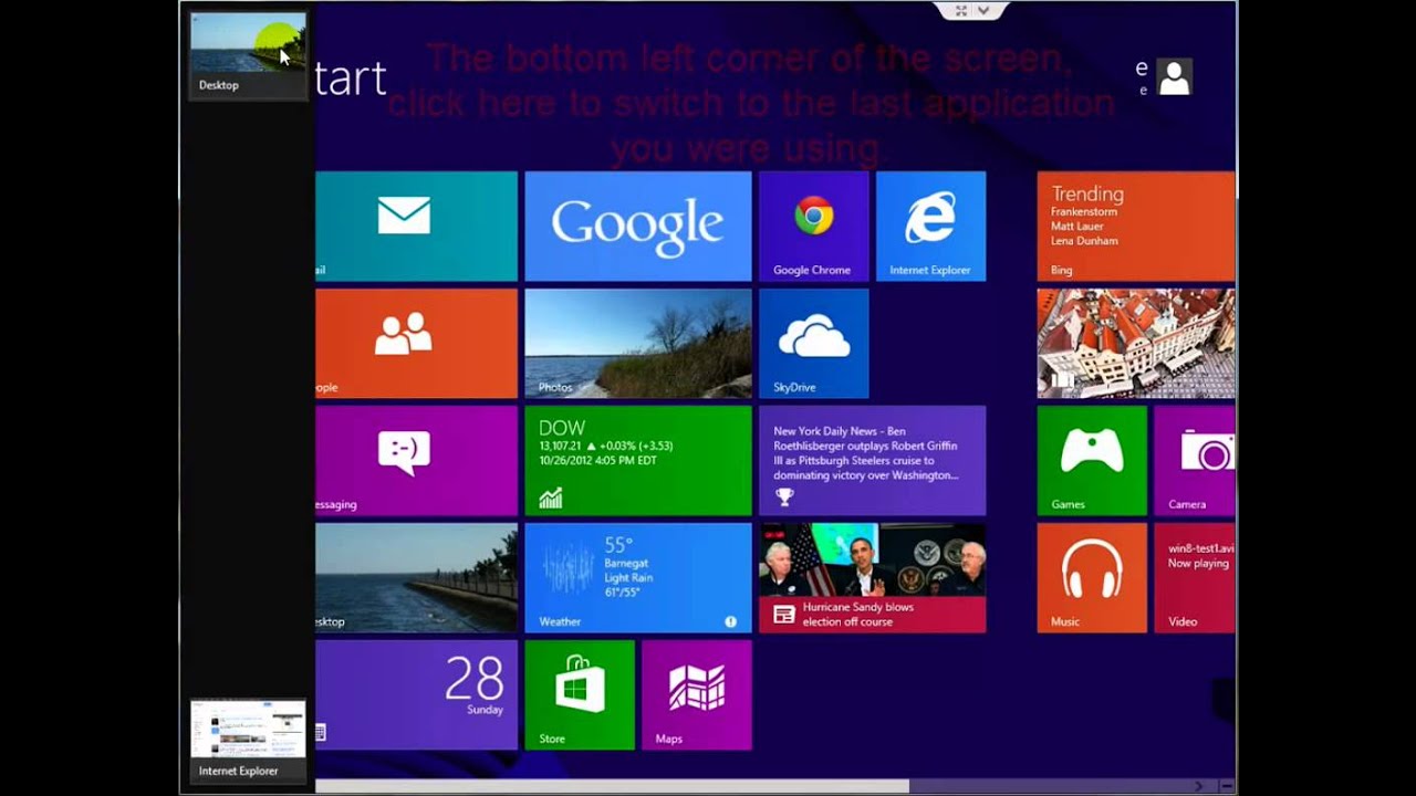 Windows 8 Tutorial - Basics - YouTube