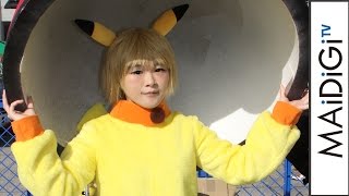 コミケコスプレ「ポケットモンスター」ピカチュウがモンスターボールから登場！　「コミケ89」　#Pocket Monsters　#Cosplay