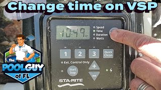 Change clock/time on Pentair VSP| Sta-Rite VS