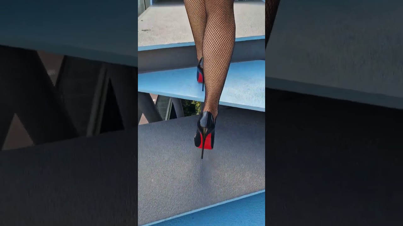 Loubotin So Kate 120mm High Heels Walk on Stairs . ASMR