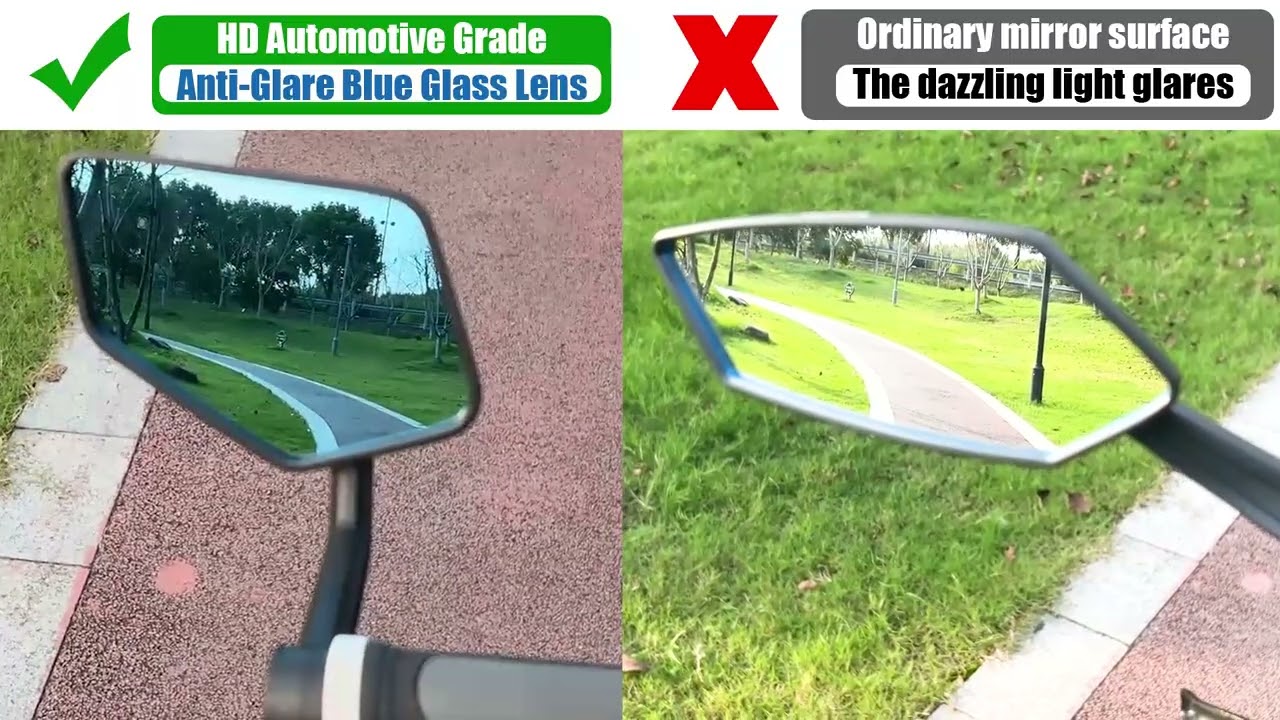 EasyDo Bike Bar End Mirror With 3M Reflective