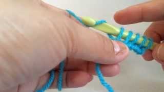Tunisian crochet - Last stitch and changing colours on the left