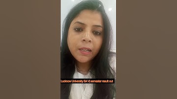 Lucknow University BA VI Semester result Out #lucknowuniversity #results #viralshorts