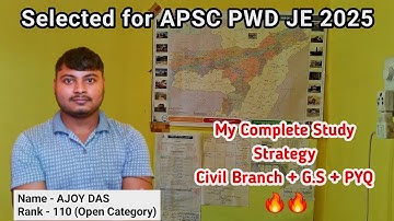 How I Cleared the APSC PWD JE Exam (My Study Strategy)