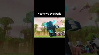 Nether vs overworld fight🔥|Minecraft animation| Teamup⚡ #gaming #minecraft #song #gamingshorts