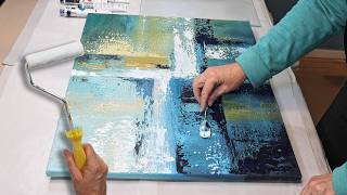 Achieving Rich Texture with a Paint Roller! | Acrylic Texture Painting
