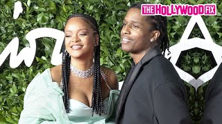 Rihanna \& ASAP Rocky Flirt Together At The Fashion Awards Red Carpet At Royal Albert Hall In London