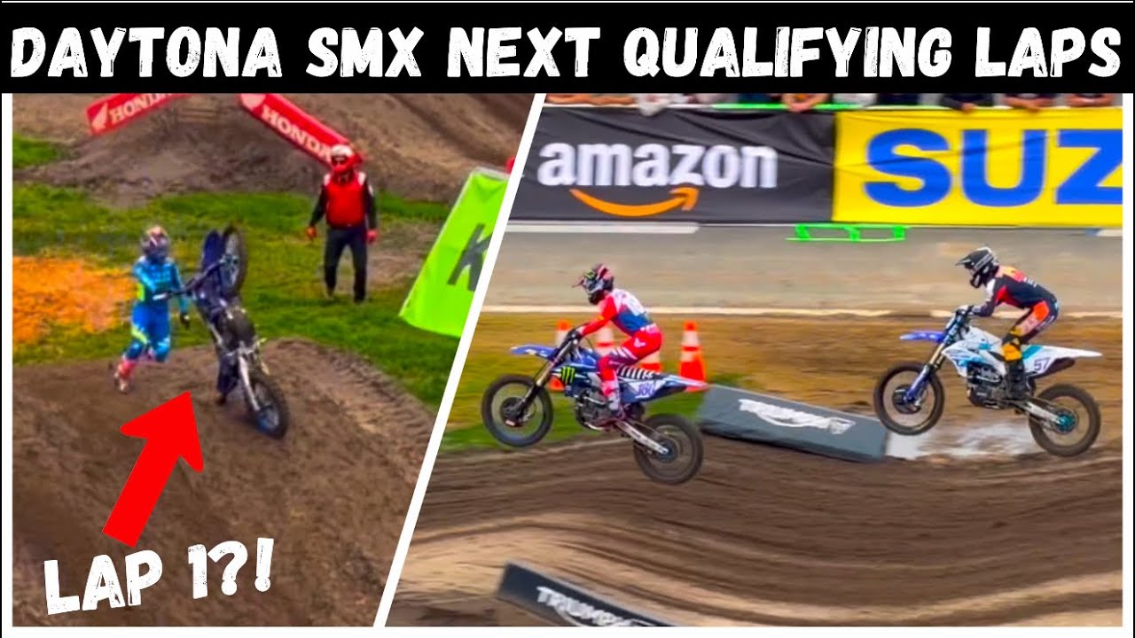 WILD Crash for Kayden Minear! SMX Next Rippers Looking FAST & LOOSE in Qualifying at Daytona SX