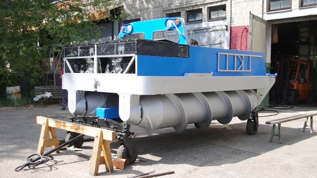 ZIL screw vehicle, demonstration in factory 2014 YouTube