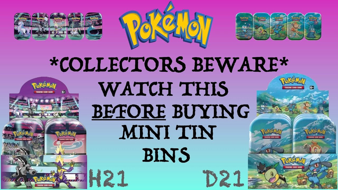 WATCH THIS VIDEO BEFORE BUYING H21and D21 generation Pokemon Mini Tin Bins *warning*