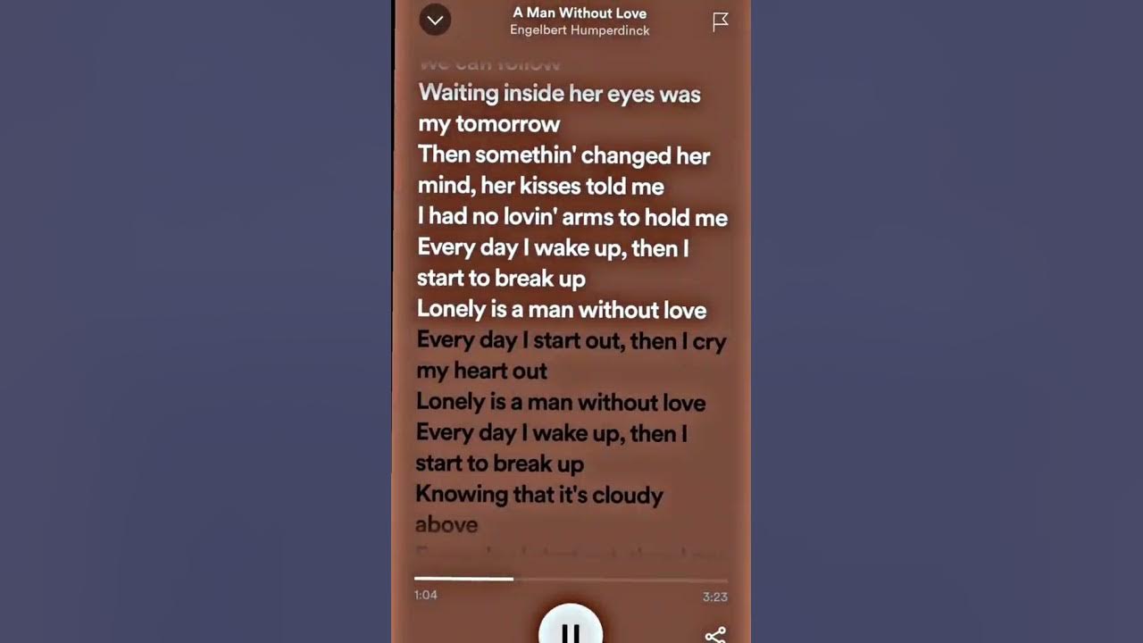 A man without Love-Engelbert Humperdinck