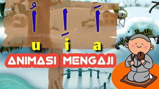 Animasi mengaji Huruf Hijaiyah fathah kasrah dhammah