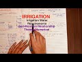 Soil Moisture Irrigation Relationship-Theory+Numerical | Irrigation #irrigation